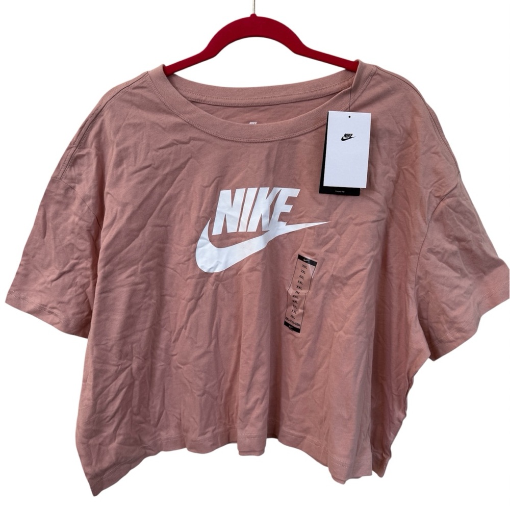 Nike Loose Fit Logo Tee XXL Pink NWT Boxy Oversized Soft Cotton Streetwear‎ Gym